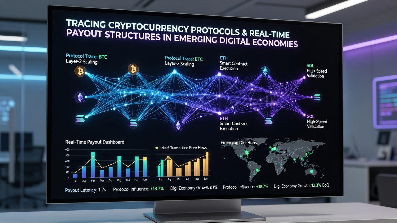 Digital dashboard displaying live cryptocurrency payout confirmations on a gaming platform